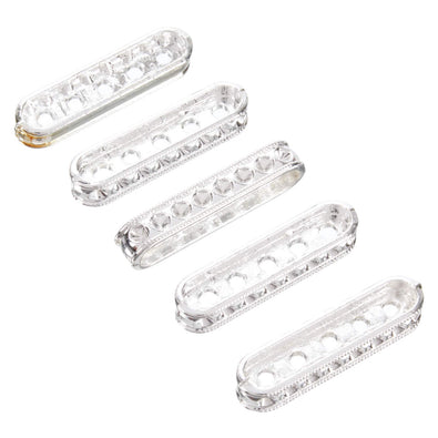 Fantasías Miguel Art.10518 Puente 5 Orificios Sin Piedra 29x7mm 5pz