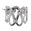 Fantasías Miguel Art.10557 Anillo Con Argollas 12mm 6pz Plata