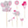 Fantasías Miguel Art.10606 Adorno Pick Elefante  6pz Rosa
