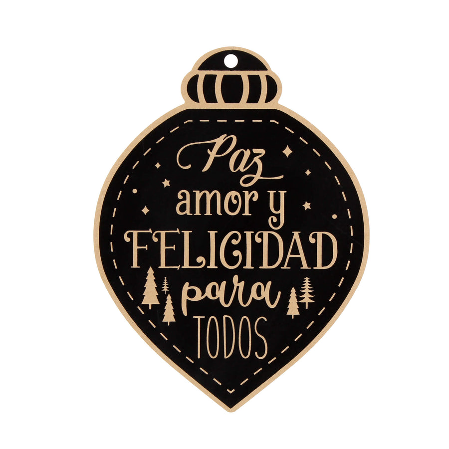 Art.10822 Letrero Navidad Negro 29cm