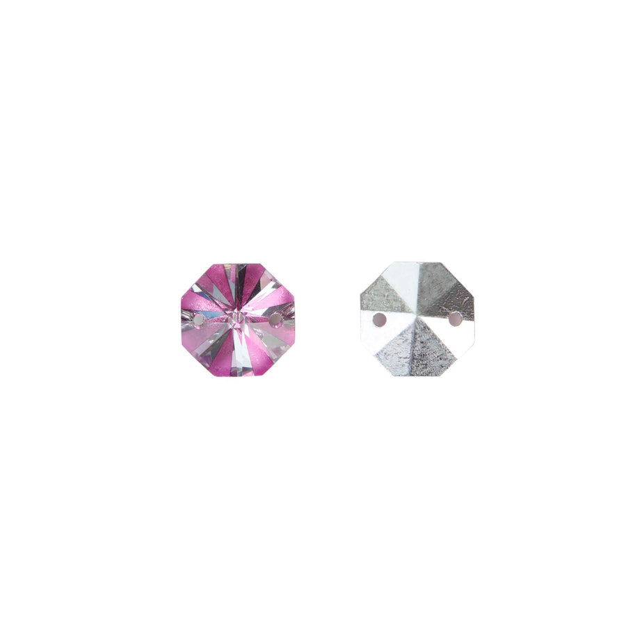 OCTAGON CRYS 14MM BI-COL C/50P color Rosa
