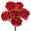 Fantasías Miguel Art.166 Ramito X6 Flores De Papel 10cm 1pz Rojo