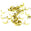 Fantasías Miguel Art.3785 Media Arracada Con Poste Sin Mariposa Dorada 16mm 144pz Oro