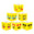 Fantasías Miguel Art.4023 Caja Emoji 6.5cm 6pz Amarillo