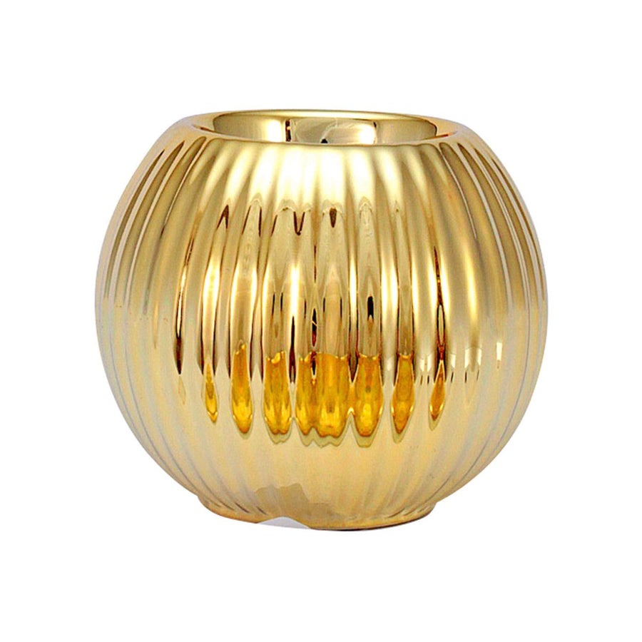 Art.5285 Cerámica Dorada Porta Vela Calabaza