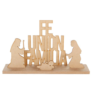 Art.537 Adorno Familia Navidad Madera