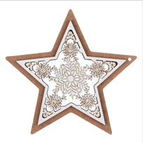 Art.5391 Adorno Estrella Madera / Blanco