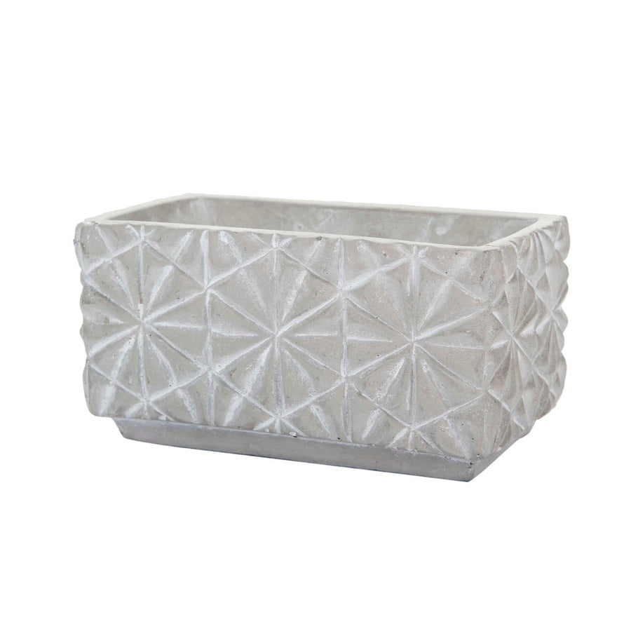 Art.591 Maceta Grecas Rectangular De Cemento