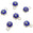Fantasías Miguel Art.6862 Dije Ojito 10mm 6pz Azul/Plata