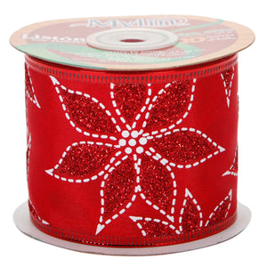Art.6993 Listón Satín Nochebuenas Con Orilla