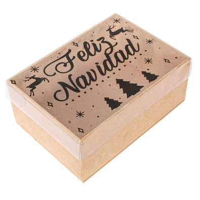 Fantasías Miguel Art.7869 Caja Feliz Navidad Renos 7x17x12cm 1pz