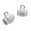 Fantasías Miguel Art.8834 Cuenta Metal Con Arito 1cm 20pz Plata Antigu