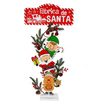 Art.10842 Torre Personajes Navidad 65x34x10cm 1pz