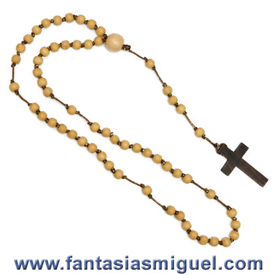 Fantasías Miguel Clave:AN307 Rosario Con Cruz De Madera