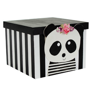 Caja Panda Con Flores
