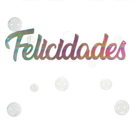 Letrero Felicidades Burbujas