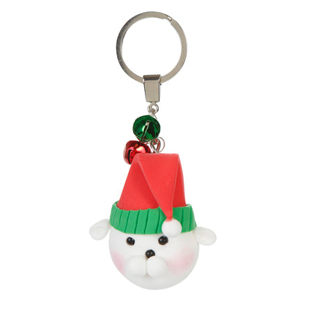 Llavero Con Perrito Navideño De Fomi Moldeable