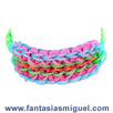 Fantasías Miguel Clave:CA1883 Pulsera Especial Multicolor Fosforecente Con Ligas Divertidas