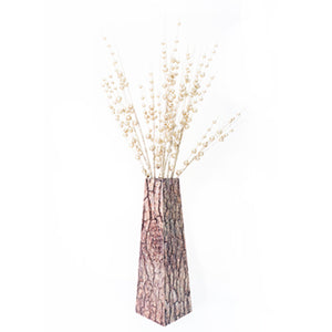 Florero Pirámide Corteza Con Varas De Cereza