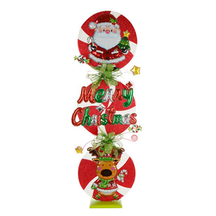 Caramelos De Unicel Con Calcomanías Santa Y Venado