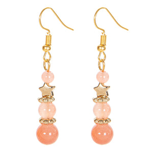 Aretes Coral-Oro