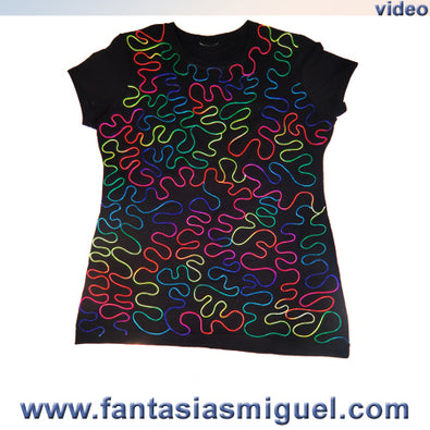 Fantasías Miguel Clave:CS325 Blusa Con Colores Neón