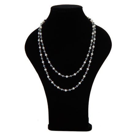 Collar Doble De Perlas Con Engarces