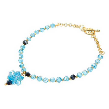 Pulsera Con Enjambre De Cristales Azules