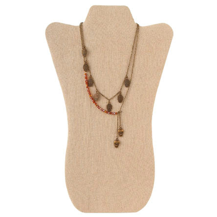 Collar Oro Antiguo Con Dijes De Cráneo Y Rondeles
