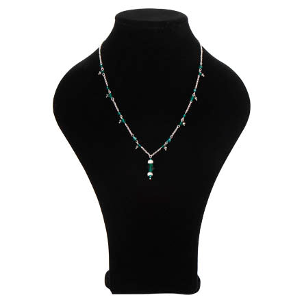Collar Cristal Preciosa Y Rondel Plata