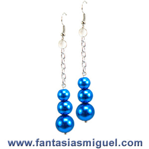 Aretes Perla, Turquesa Plata
