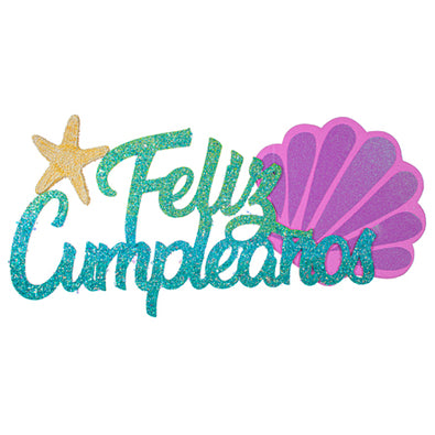 Fantasías Miguel Clave:ED10 Letrero De Feliz Cumpleaños Sirena