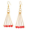 Fantasías Miguel Clave:ED55 Aretes Rojo/Oro