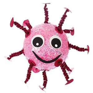 Adorno Covid Rosa Con Chenille