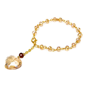 Pulsera Oro-Miel Con Cristales