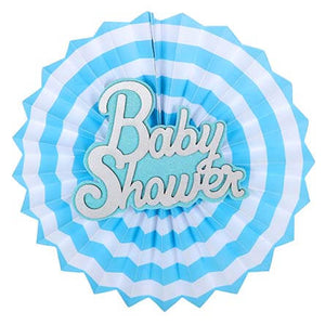 Abanico Baby Shower Azul