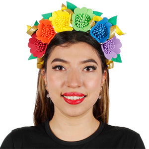 Diadema Flores Arcoíris