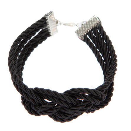Pulsera Tejida Con Nudo Infinito