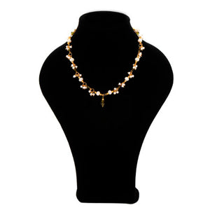 Collar De Rondeles Marfil Y Cuentas Preciosas Olivo