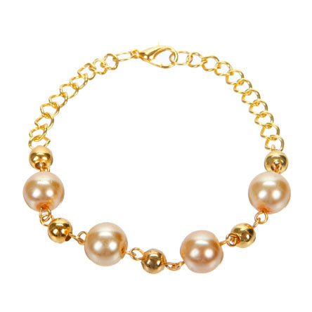 Pulsera Con Cadena Y Perlas