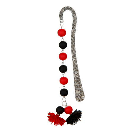 Marcapáginas Plata-Rojo-Negro