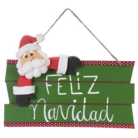 Letrero Feliz Navidad Con Santa Claus