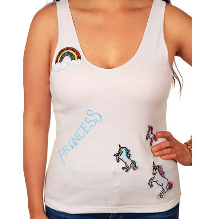 Aplicaciones Bordada Para Planchar De Unicornios Y Arcoiris