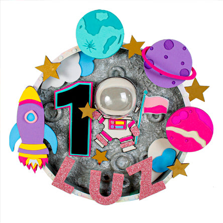 Adorno Letrero Astronauta Niña