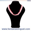 Fantasías Miguel Clave:HB037 Collar Con Estambre Y Cadena