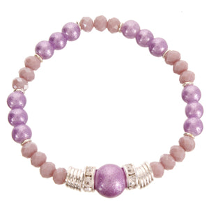 Pulsera Morada Rondel Plano