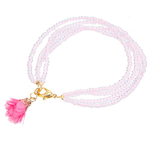 Pulsera Rosa Con Chaquira