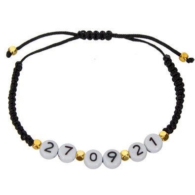 Fantasías Miguel Clave:IP2267 Pulsera Cuentas Numeros