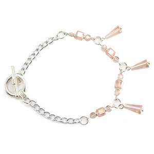 Pulsera Cristal-Rosa
