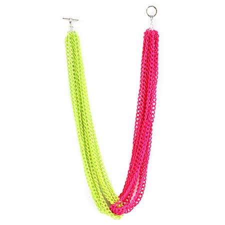 Collar Con Cadenas Verde Limón-Fiusha